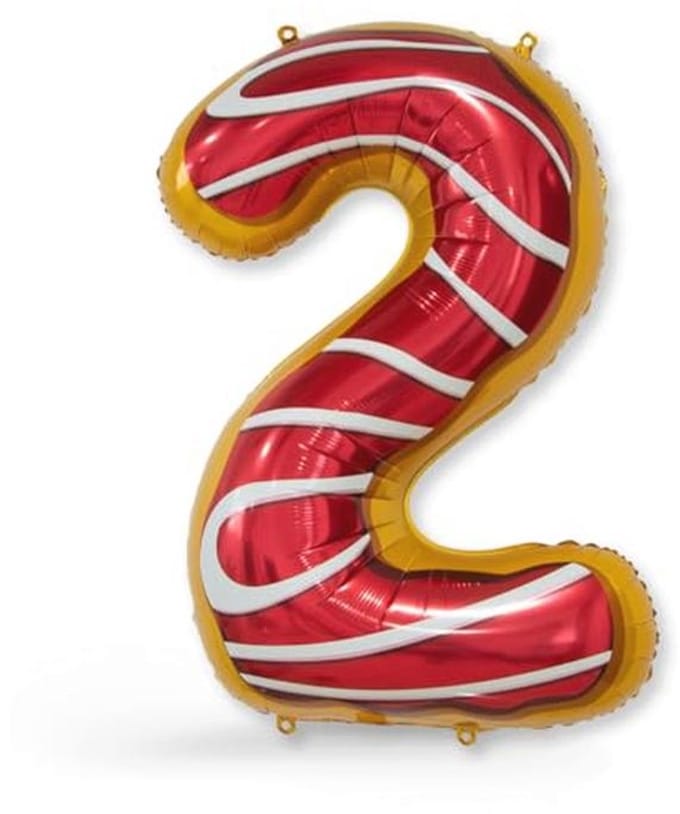 Cijferballon 2 jaar | Opblaasbare Heliumdecoratie voor Verjaardagen | Donut Themaparty