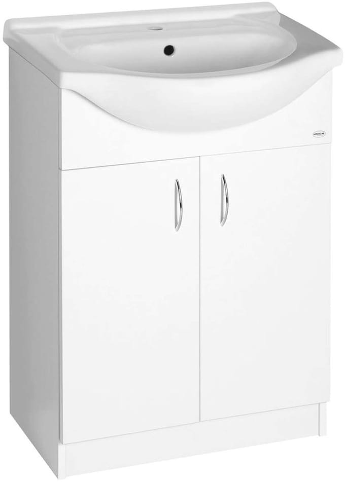 Aqualine Simplex Eco 65 Wastafelonderkast inclusief wastafel 63x83,5x30,7cm