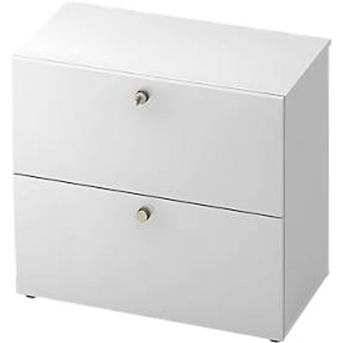 TOPAS LINE archiefkast, 2 dossierhoogtes, met volledig uittrekbare lade, wit/wit