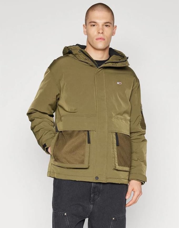 Tommy Jeans Pullovers Drab Olive Green - Maat S