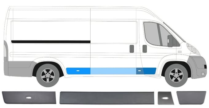 Sierlijsten set voor Citroen Jumper 2006-2018 / Rechts