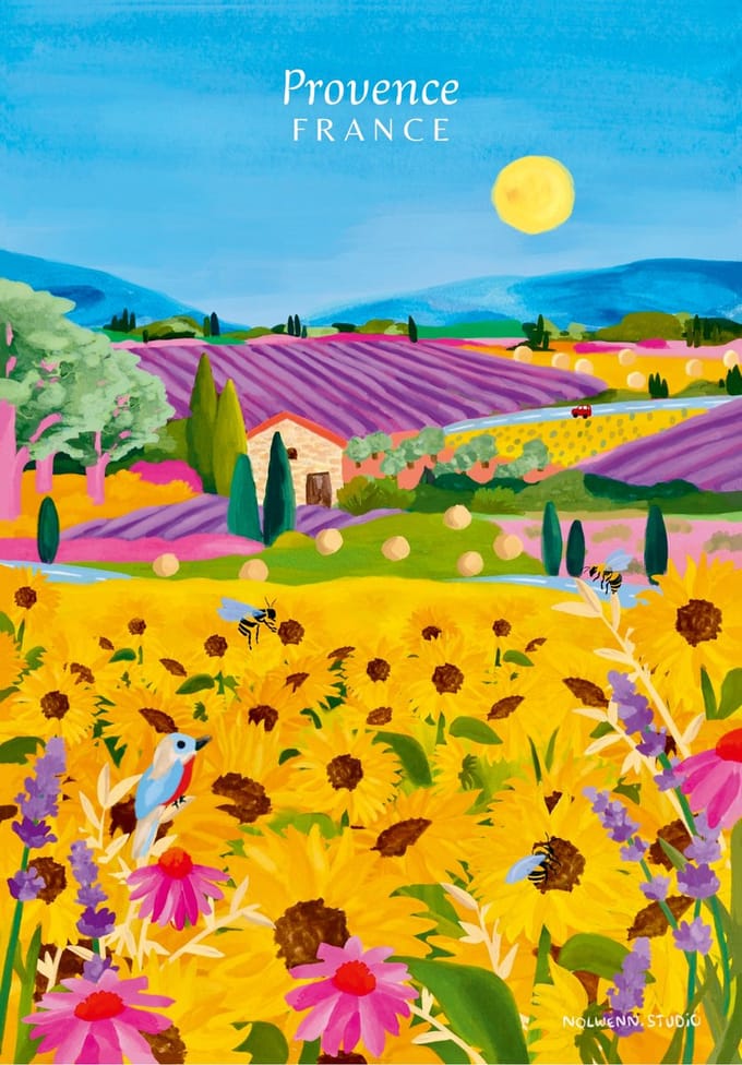 Ravensburger puzzel Frankrijk Provence - 99 stukjes volwassenen ontspanning.