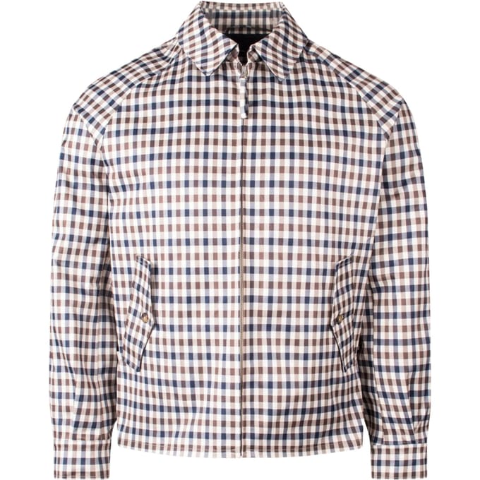 Aquascutum Active Archival Mid Jacket Club Check Beige Jas