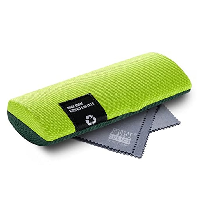 Hard case brillendoos met stoffen hoes van gerecycled PET