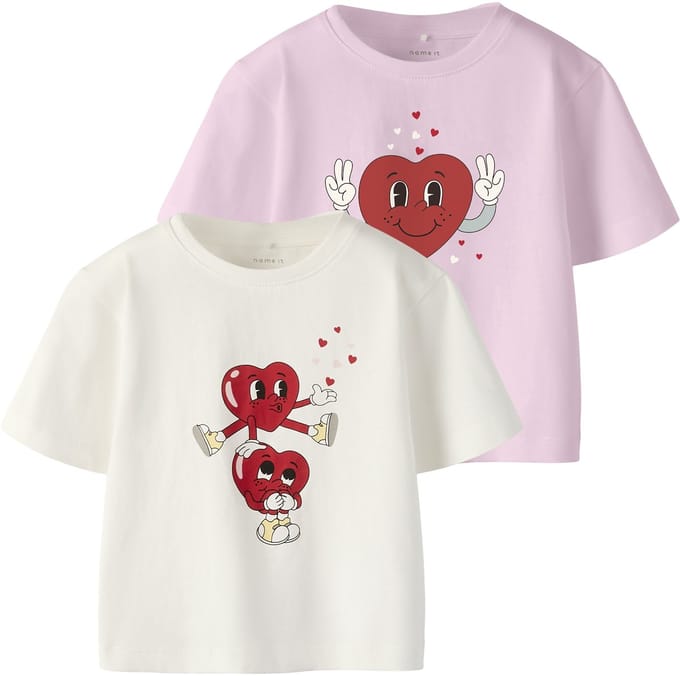 NAME IT - NMFBSWET 2P SS NREG TOP BOX - Meisjes - T-shirts
