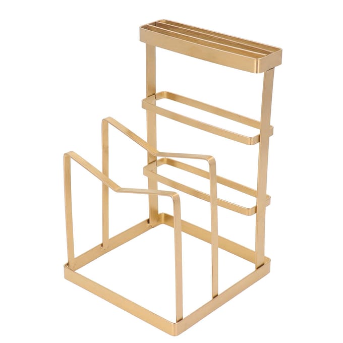 Support de Rangement pour Planches à Découper Organisateur Support Porte-Planches à Découper Polyvalent Comptoir de Cuisine Couteau Gold