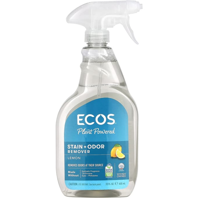 Earth Friendly Products, Ecos, Détachant + Désodorisant, Parfum Citron, 22 fl oz (650ml) white