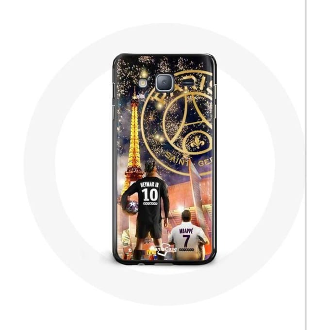 Coque pour Samsung Galaxy J3 2016 PSG Neymar et Mbappé Joyeux noël