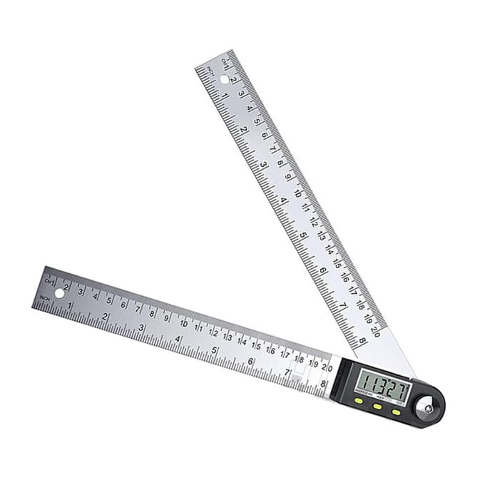 Digitale hoekmeter/gradenboog 200 mm multifunctionele digitale hoekmeter/liniaal voor white
