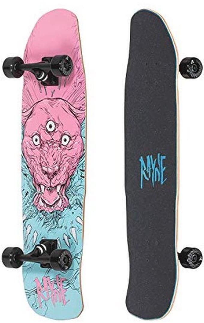 34" Double Kick Cruiser Skateboard - Roze Longboard