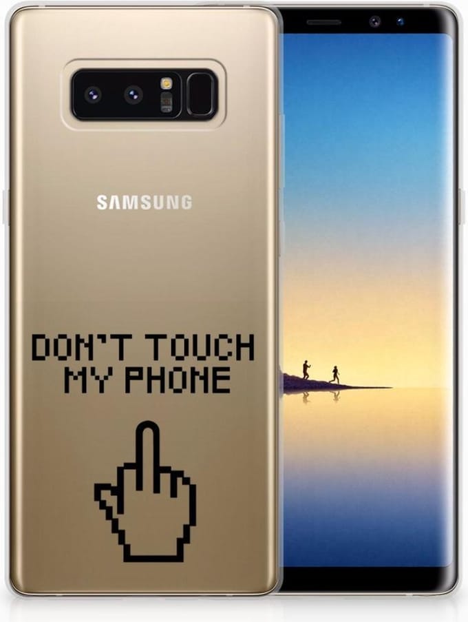 Samsung Galaxy Note 8 Silicone-hoesje Finger Don't Touch My Phone
