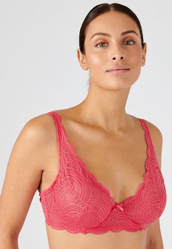 Damart - Beugelbeha, foulardmodel - Dames - Rood - 90