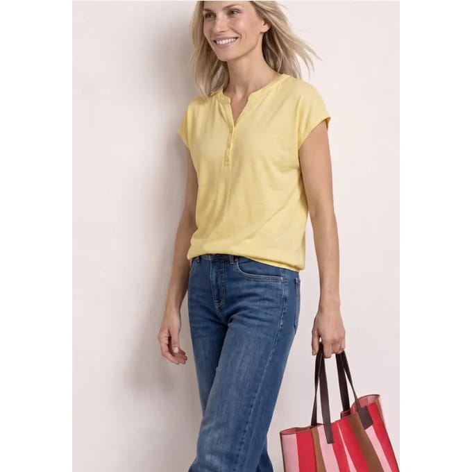 Shirt met losse schouders en gespleten hals