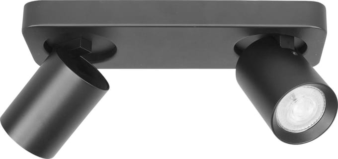 HighLight opbouwspot Oliver 2L balk - zwart