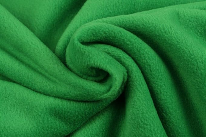 10 meter fleece stof - Groen - 100% polyester