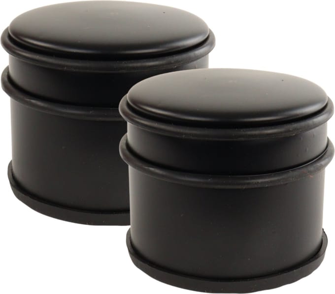 NORDIX Premium Deurstopper - Deurstoppers voor Binnen en Buiten - Deurstop - Deurbuffer - Set van 2 Stuks - 9x7.5cm - Mat Zwart - ALTO