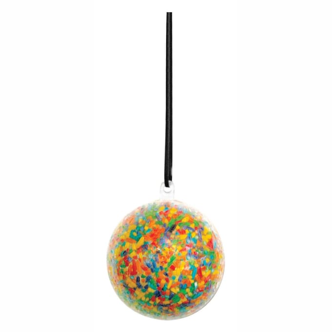 Colorations transparante vulbare kerstballen set van 12 - knutsel ornamenten.