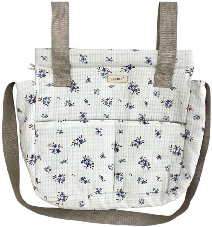 Universele Kinderwagen Organizer Tas - Grote Capaciteit - Met Binnen- & Buiten vakken - Zwart Wit