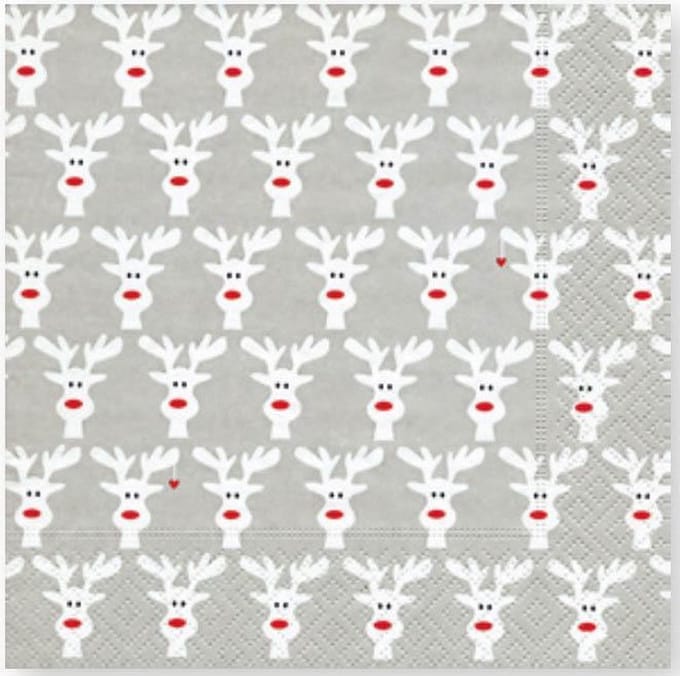 Paper+Design - lunch servetten 33x33cm - Elk parade - 20 stuks
