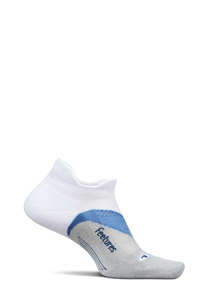Feetures - Elite Light Cushion Tab - White Tide - Wit-Blauw / MEDIUM