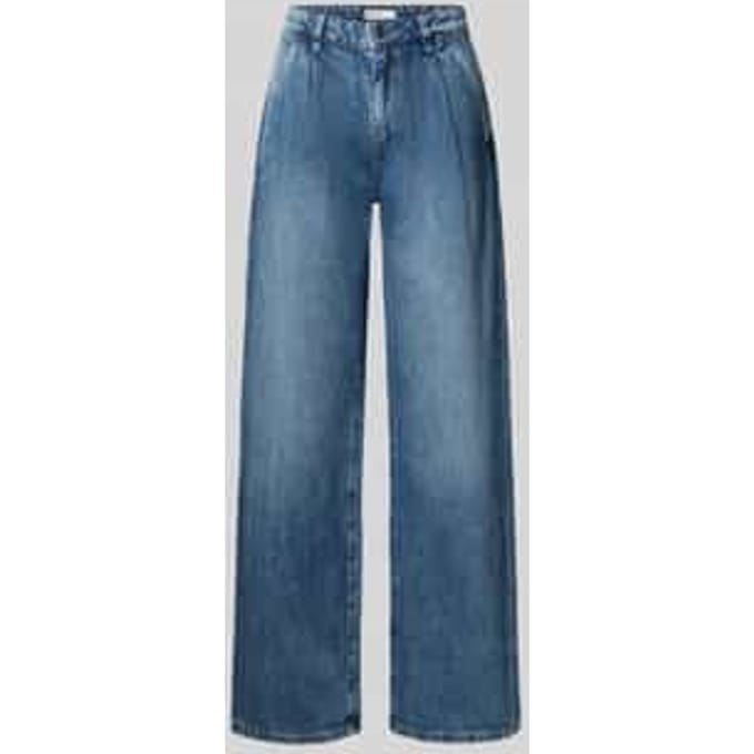 wide leg jeans in used-look