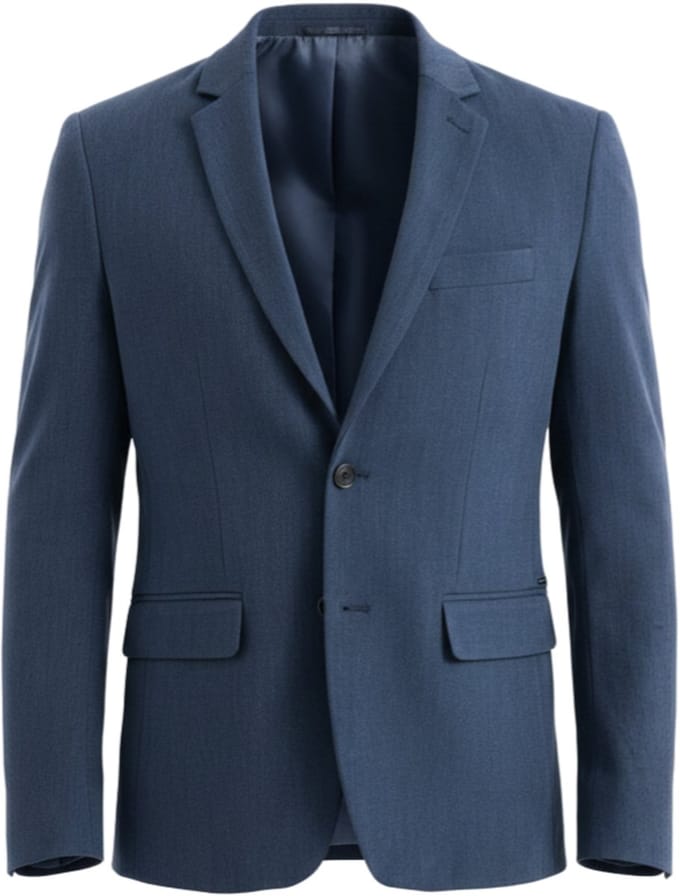 OMBRE Blazer - Slim Fit - Lange Mouw - Knopen Denim S