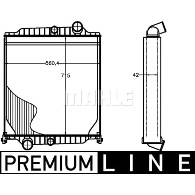 Radiator, motorkoeling MAHLE CR 1225 000P
