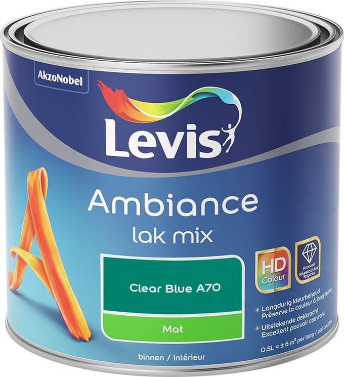 Levis - Ambiance Lak Mat Mix - Clear Blue A70 - Mengverf - 0,5 L