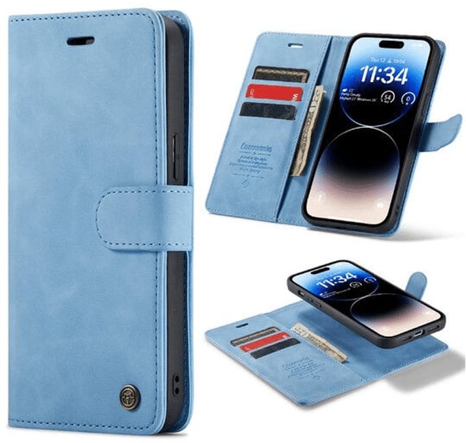 Cityhoesje - Bookcase 2-in-1 hoesje â“ iPhone 15 Pro Max - Blauw