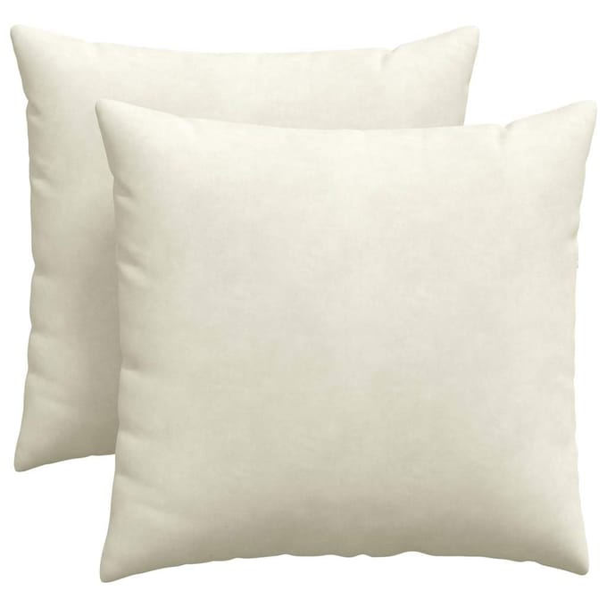 vidaXL - Zitkussens - 2 - pcs - Crème - 45 - x - 45 - cm - Corduroy - stof