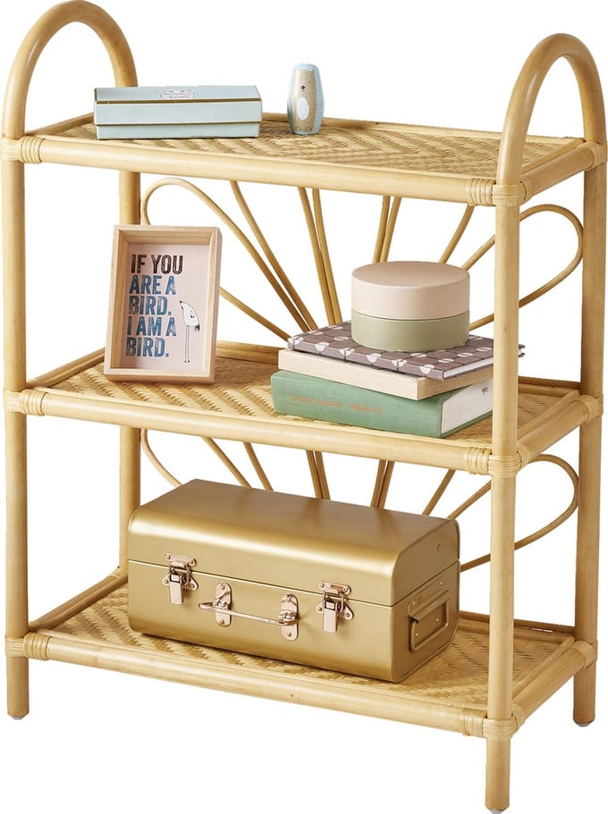 Vertbaudet Rotan boekenkast, 3 niveaus Bloem