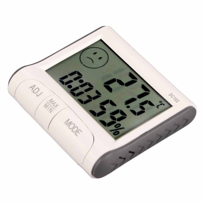 Elektronische Thermometer LCD Digitale Temperatuurtester Draadloze Thermometer Hygrometer Vochtigheid wit
