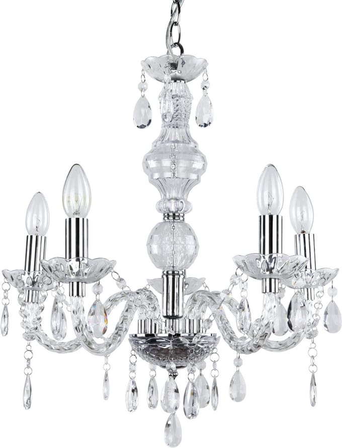 [lux.pro]® Kroonluchter 5 - armig - Elegance - chroom