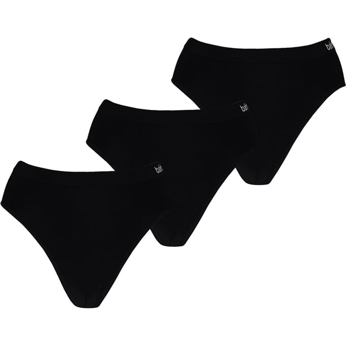 Bamboe Dames Hip Slips - 6-Pak - Zwart / M