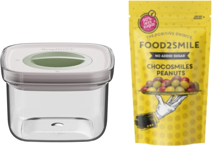 & FRIENDS | Food2Smile + Smart Seal 0.40L Chocosmiles Peanuts 85g - Transparant -