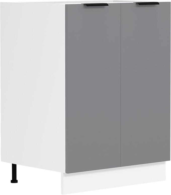 Keukenkast breedte 60 cm draaideur onderkast 60x80 cm wit/antraciet
