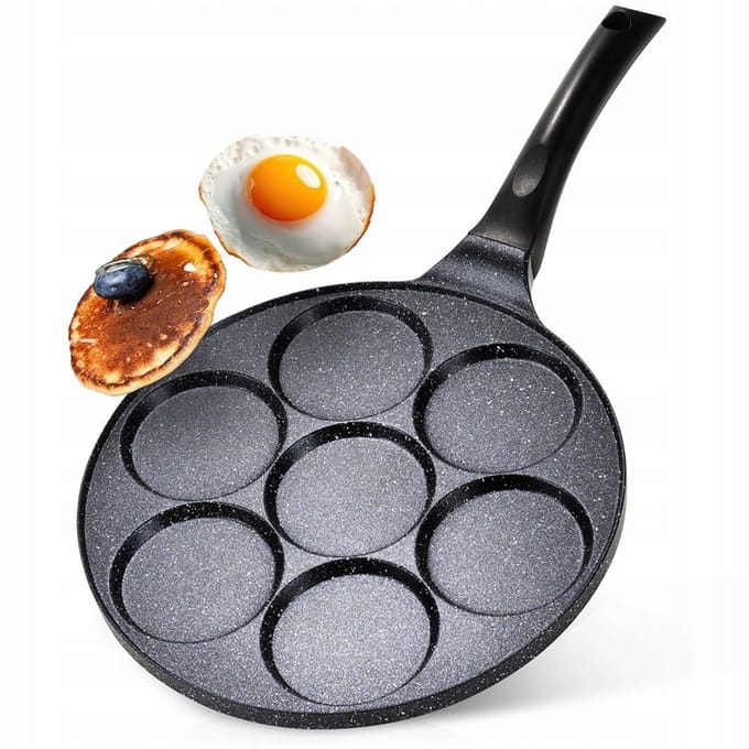 Vilde Basic Line 26cm Pan voor Eieren & Pannenkoeken met 7 Holtes