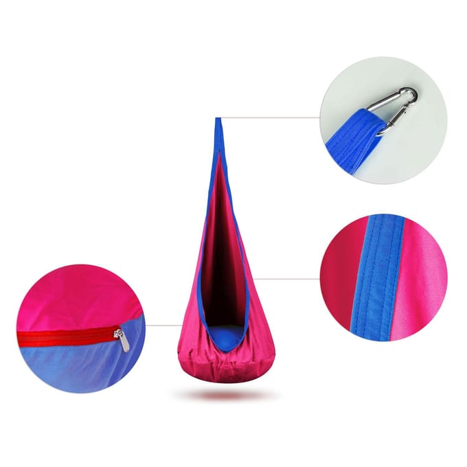 Neo-Sport roze hangfauteuil cocoon