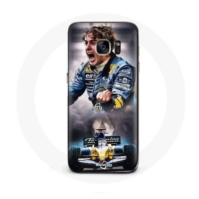 Coque pour Samsung Galaxy S7 Edge Formule 1 Fernando Alonso Pilote F1