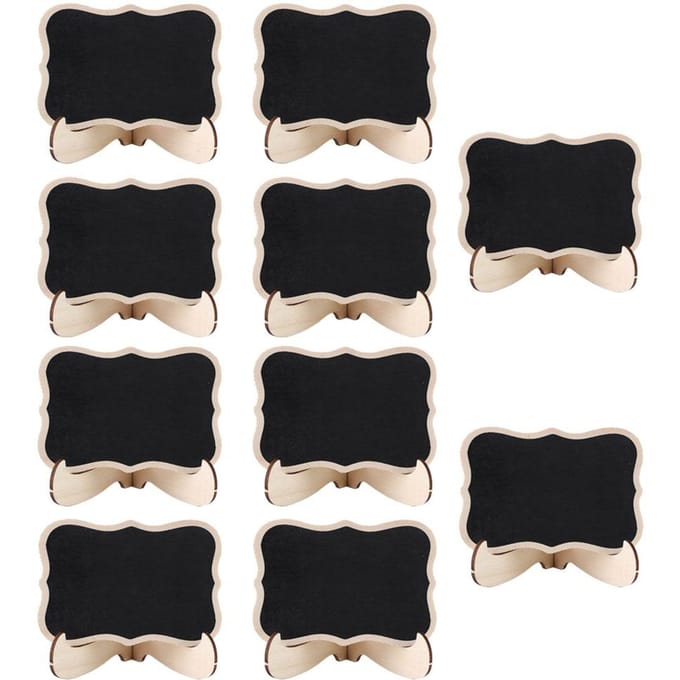 10 stuks houten schoolborden voor knutselen, displaybar, bureau, bericht, bruiloftsdecoraties beige