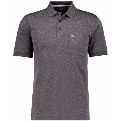 Ragman Polo Softknit Allover Dot Pattern Leisteen / male