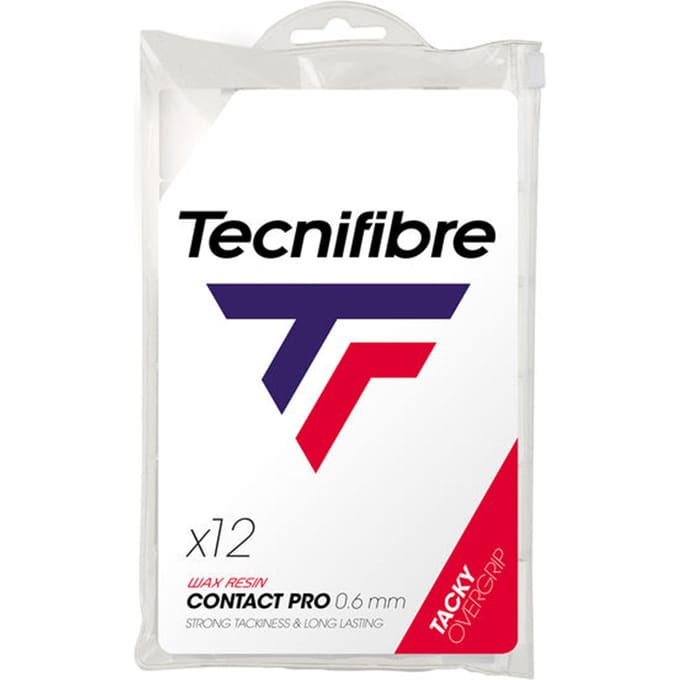 Tecnifibre Contact Pro (12 stuks) - wit - Tacky overgrips