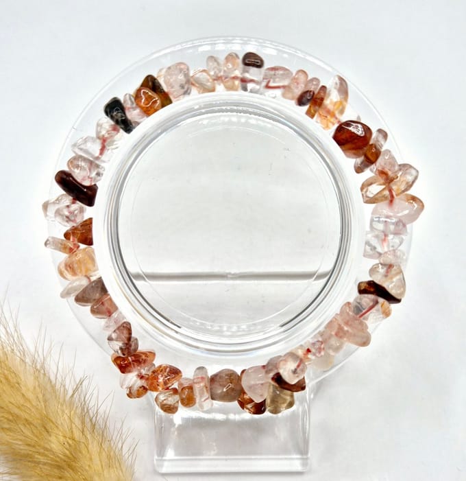 Kristallen Edelsteen Armband Fire Quartz - 19 cm (vuurkwarts)