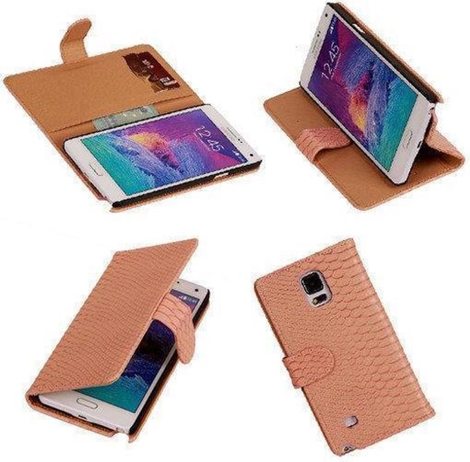Slang Pink Samsung Galaxy Note 4 Bookcase Cover Hoesje