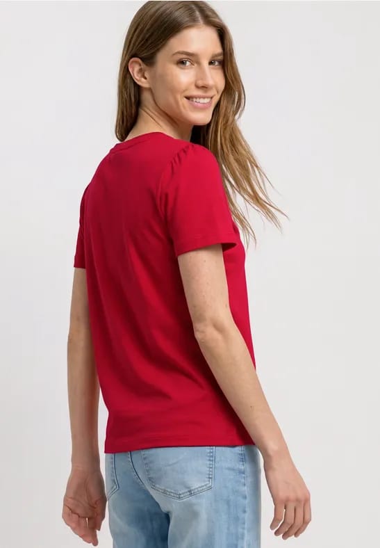 Shirt met gerimpelde mouwen