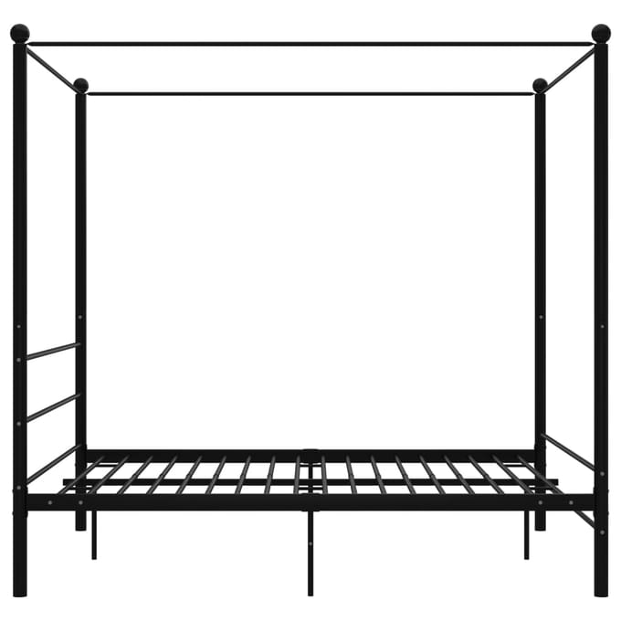 vidaXL - Hemelbedframe - metaal - zwart - 160x200 - cm