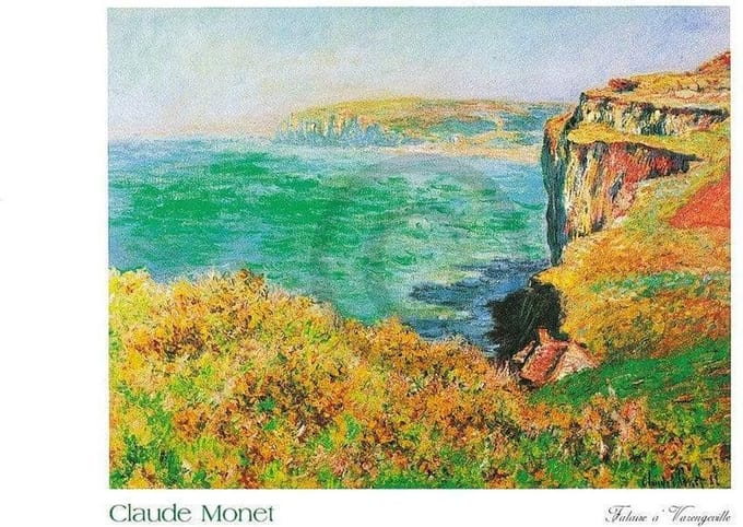 Kunstdruk Claude Monet - Falaise à Varengeville 70x50cm