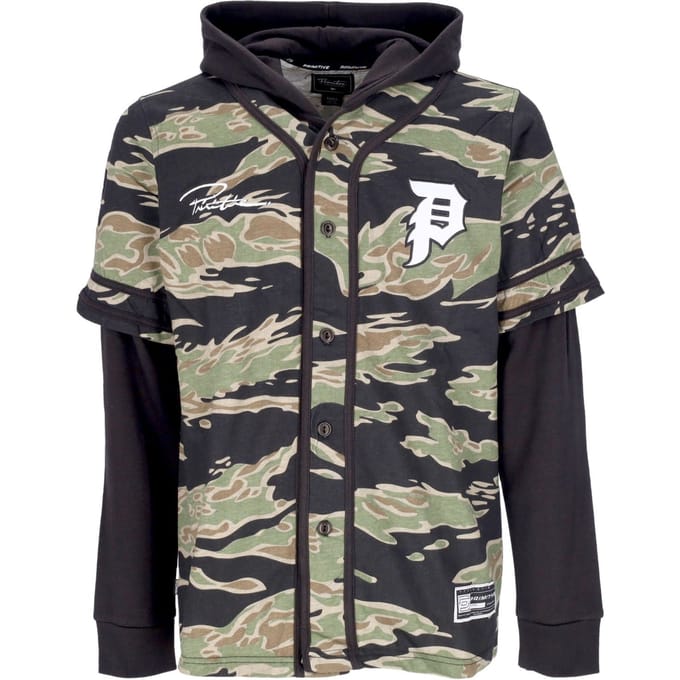 Herenjack met capuchon Tiger Two-fer honkbalshirt camouflage