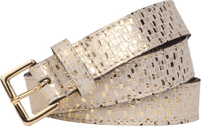 Legend Dames - Leren riem - Goud - 85cm