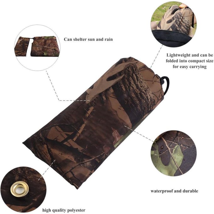 Waterdicht Leger Camo Tent Zeil Doek Luifel Luifel Regenhoes (2x2m)